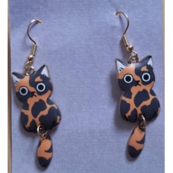 Boucles d'oreilles Chat