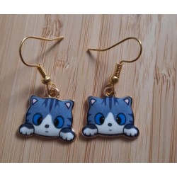 Boucles d'oreilles Chat