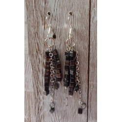 Boucles d'oreilles Carrées